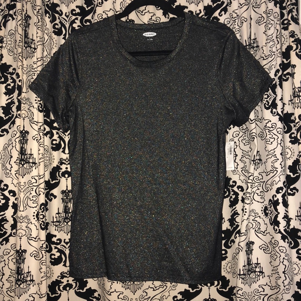 nwt: shimmer blk tshirt top